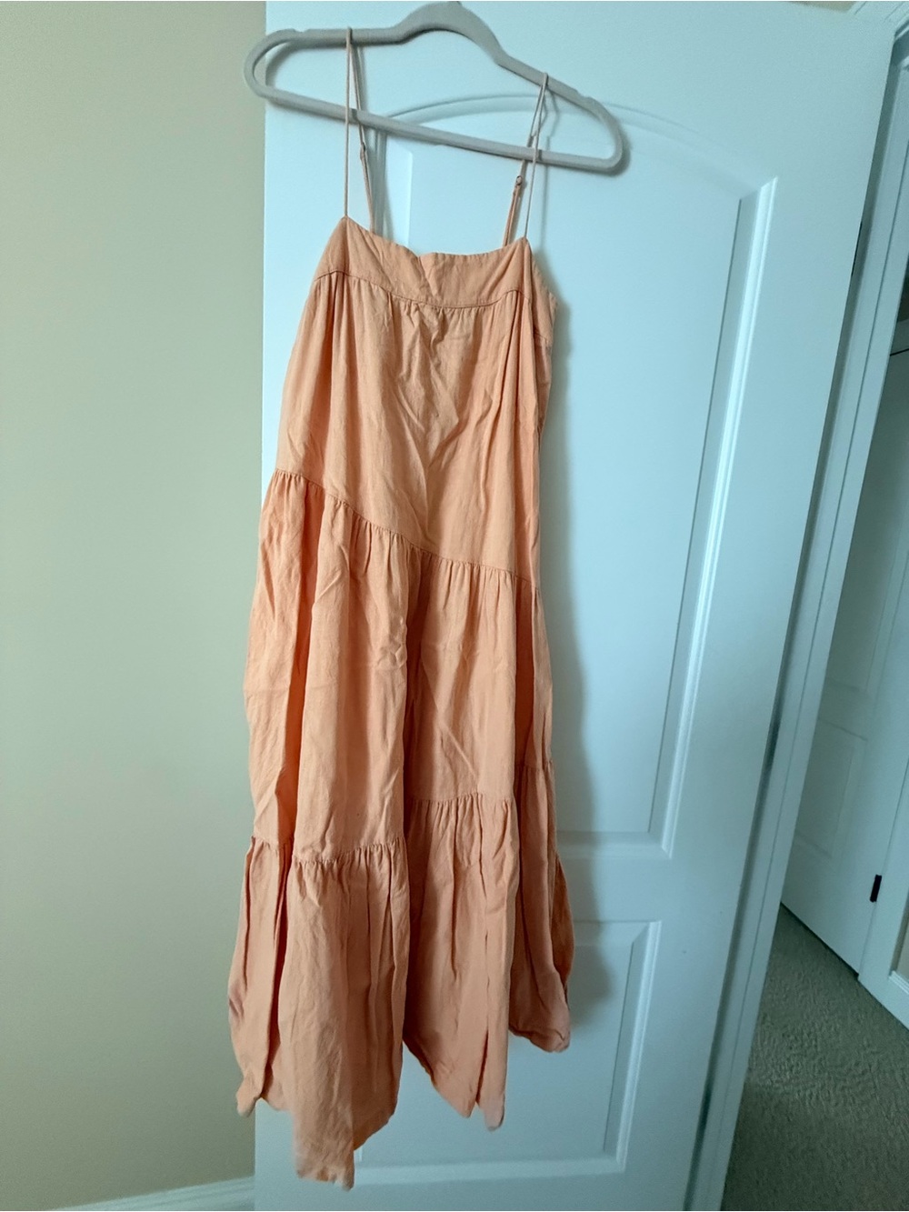 Abercrombie & Fitch Orange Tiered Sundress